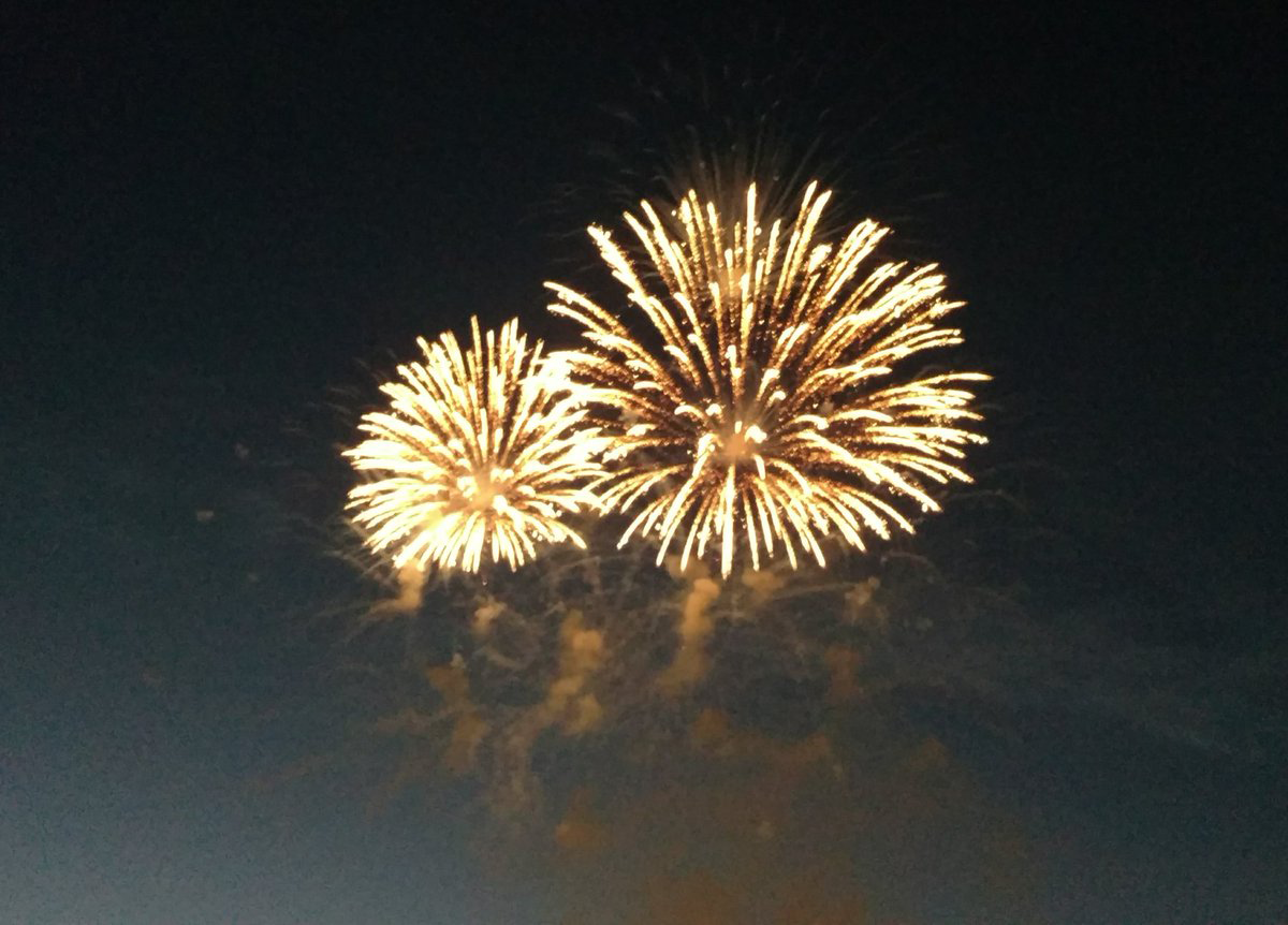 White and Gold Ralston Fireworks