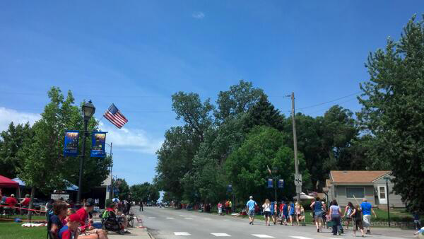 Ralston Parage Image with Stree and Flag